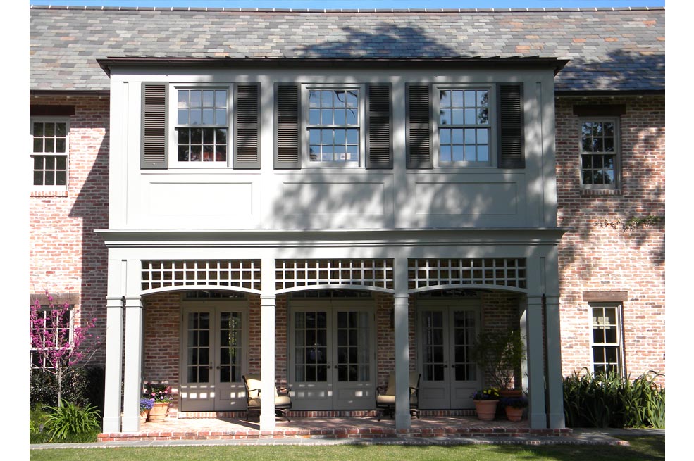 opening back view of home